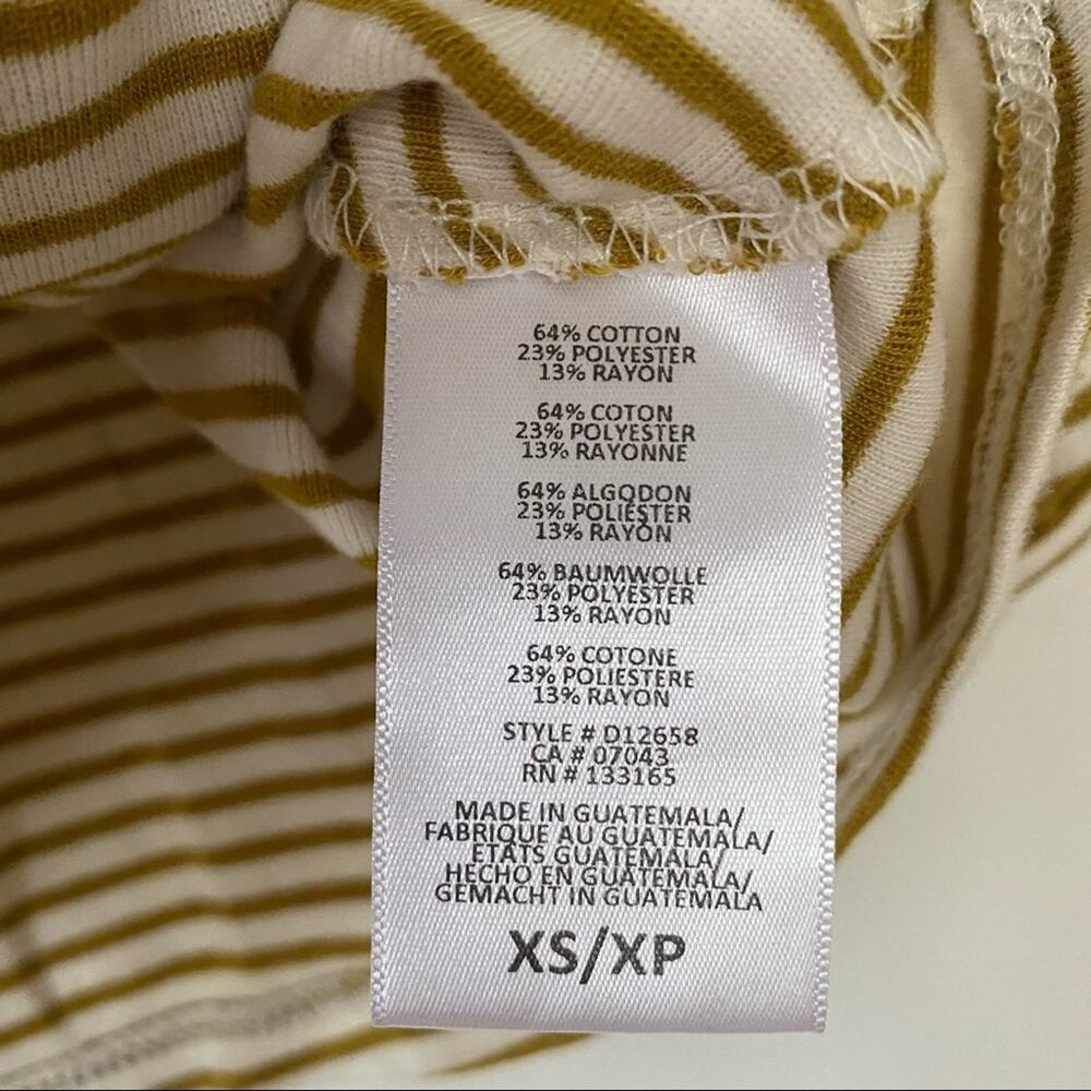 Anthropologie Eri + Ali Gold Striped Balloon Sleeve Top XS - Picture 8 of 8